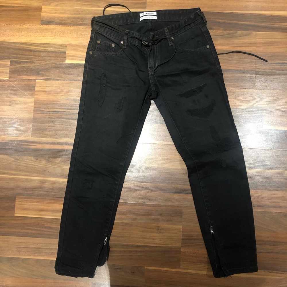 One Teaspoon distressed black jeans